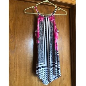 Patterned Halter Top